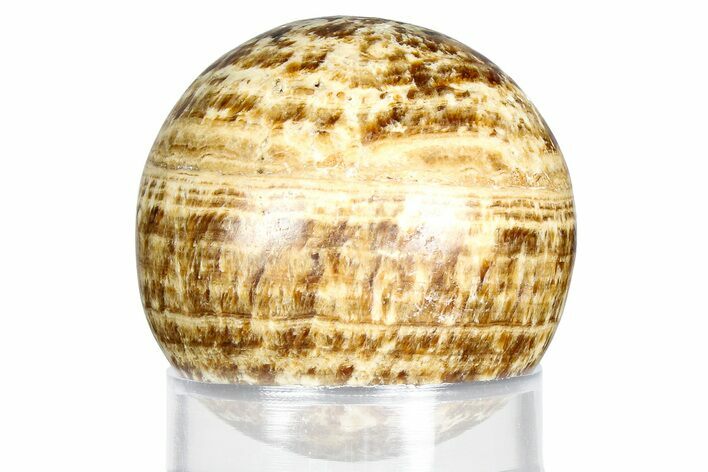 Polished Banded Aragonite Sphere - Peru #363391